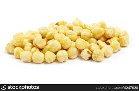 hazelnuts isolated on white background
