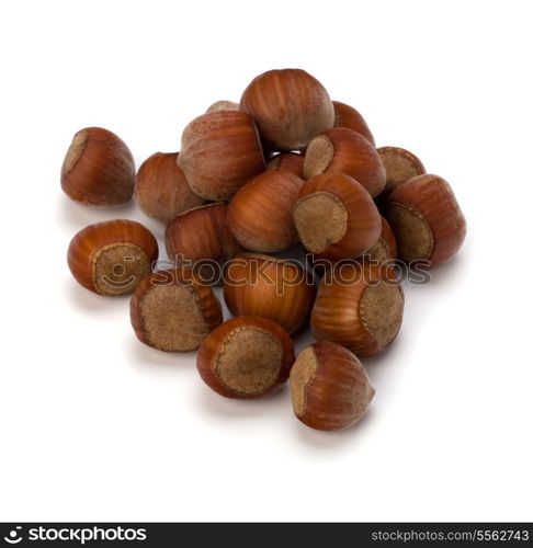 hazelnuts isolated on white background