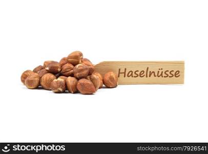 Hazelnuts on plate