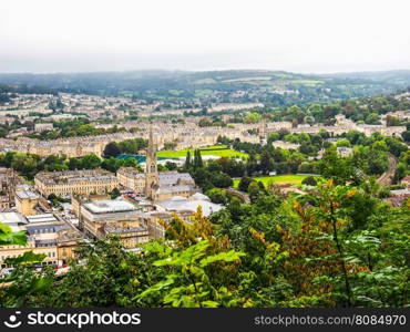 HDR Aerial view of Bath. HDR Aerial view of the city of Bath, UK