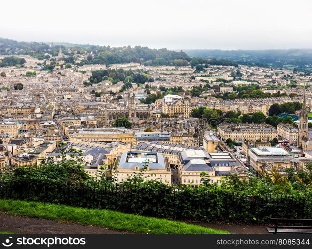 HDR Aerial view of Bath. HDR Aerial view of the city of Bath, UK