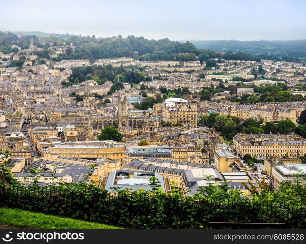 HDR Aerial view of Bath. HDR Aerial view of the city of Bath, UK