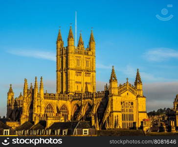 HDR Bath Abbey in Bath. HDR The Abbey Church of Saint Peter and Saint Paul (aka Bath Abbey) in Bath, UK