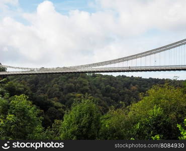 HDR Clifton Suspension Bridge in Bristol. HDR Clifton Suspension Bridge spanning the Avon Gorge and River Avon designed by Brunel and completed in 1864 in Bristol, UK