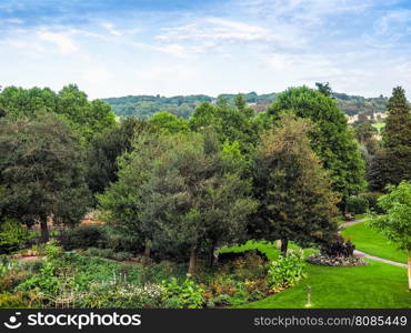 HDR Parade Gardens in Bath. HDR Parade Gardens public park in Bath, UK