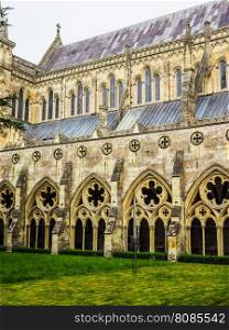 HDR Salisbury Cathedral in Salisbury. HDR Salisbury Cathedral (aka Cathedral Church of the Blessed Virgin Mary) in Salisbury, UK