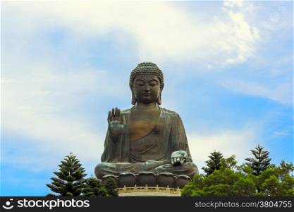 HDR: Tian Tan Giant Buddha at Po Lin Monastery Hong Kong