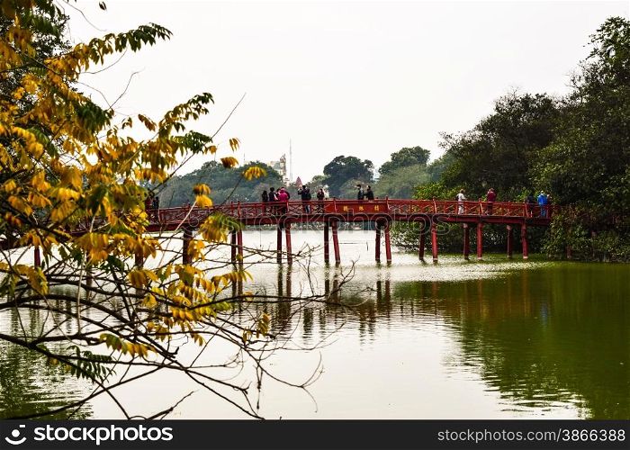 he-Huc-Bridge, Hanoi, Vietnam