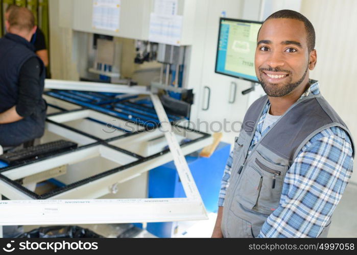 he is making door framework