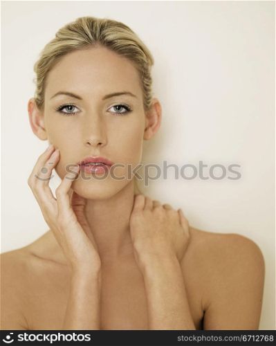 head and shoulders of attractive woman