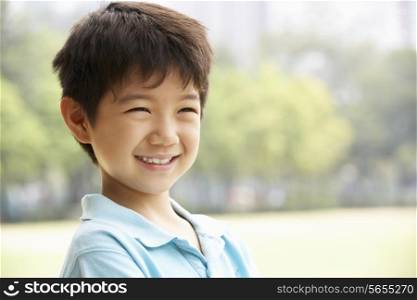 Head And Shoulders Portrait Of Chinese Boy