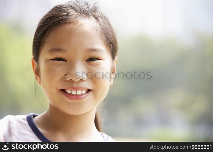 Head And Shoulders Portrait Of Chinese Girl