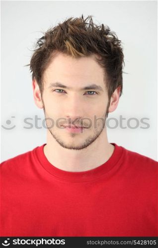 head-and-shoulders portrait of young man with neutral expression