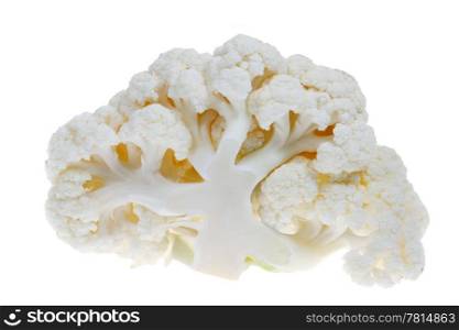 Head cauliflower on the white background