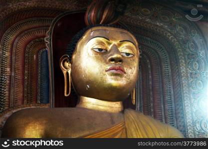 Head of Buddha in Wewurukannala Vihara monastery near Dikwella, Sri Lanka
