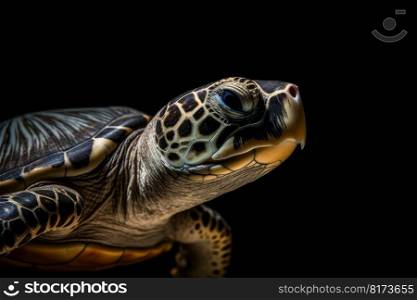 Head of cute turtle. Water ocean. Generate Ai. Head of cute turtle. Generate Ai