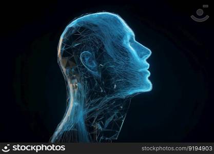 Head of digital lines. Brain intelligence. Generate Ai. Head of digital lines. Generate Ai