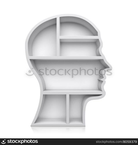 Head shape. Head shape isolated on white background
