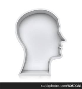 Head shape. Head shape isolated on white background