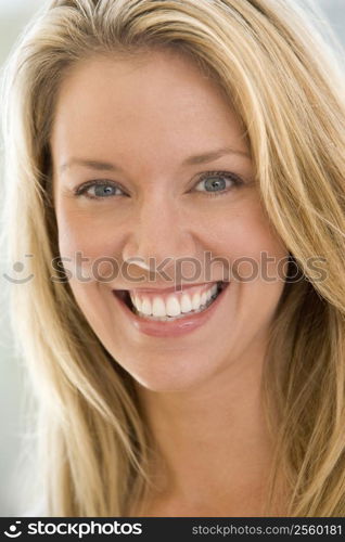 Head shot of woman smiling