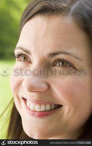 Head shot of woman smiling