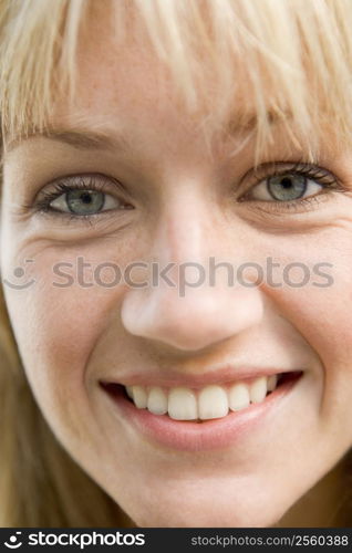 Head shot of woman smiling