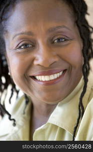 Head shot of woman smiling