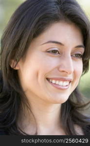 Head shot of woman smiling