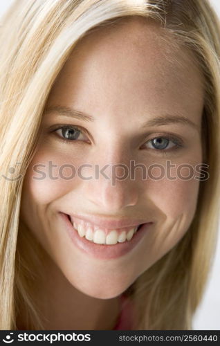 Head shot of woman smiling