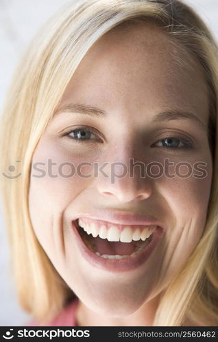 Head shot of woman smiling