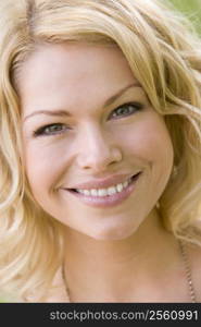 Head shot of woman smiling