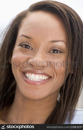 Head shot of woman smiling