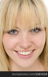 Head shot of woman smiling