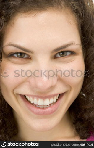 Head shot of woman smiling