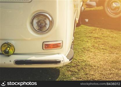 Headlight l&of retro classic car vintage style