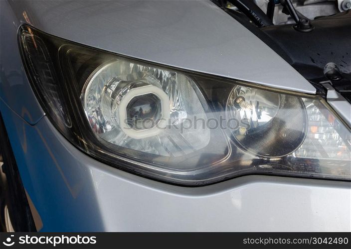 headlight lamp front. headlight lamp fornt car of new automobile
