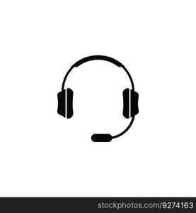 headphone earphone logo icon vector illustration template design