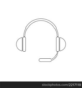 Headphone icon logo vector design