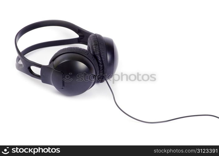 Headphones isolated on a white