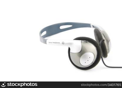 headphones with cord isolated on white background