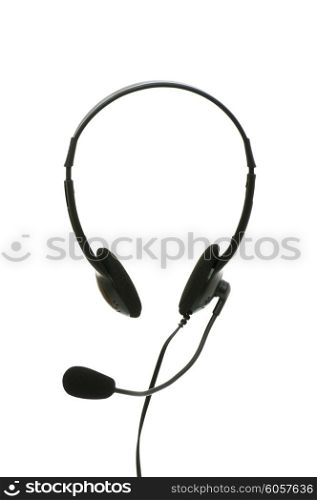 Headset isolated on the white background