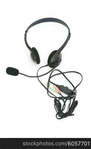 Headset isolated on the white background