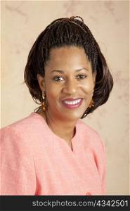 Headshot portrait of a beautiful african american businesswoman.