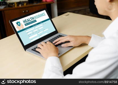 Health insurance web site modish registration system for easy form filling. Health insurance web site modish registration system