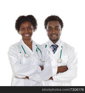 Health professionals isolated on a white background