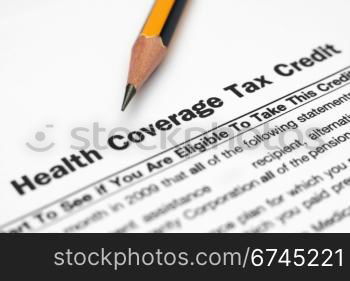 Health tax credit form