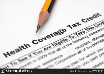 Health tax credit form