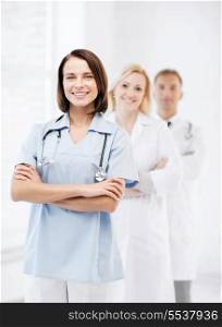 healthcare and medical concept - group of doctors