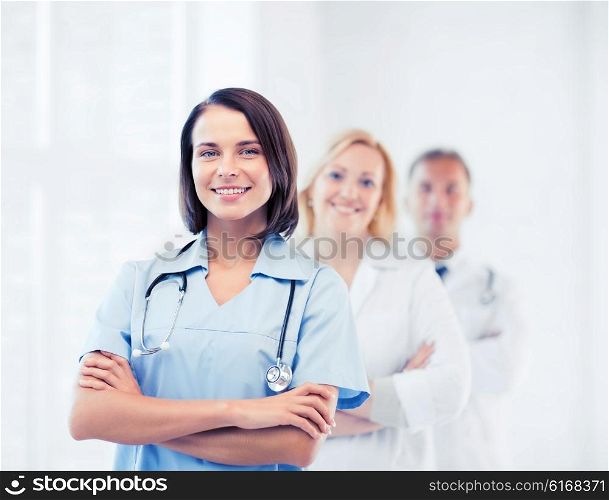 healthcare and medical concept - group of doctors. group of medical workers