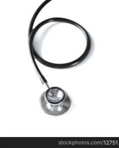 healthcare and medical concept - stethoscope over white background